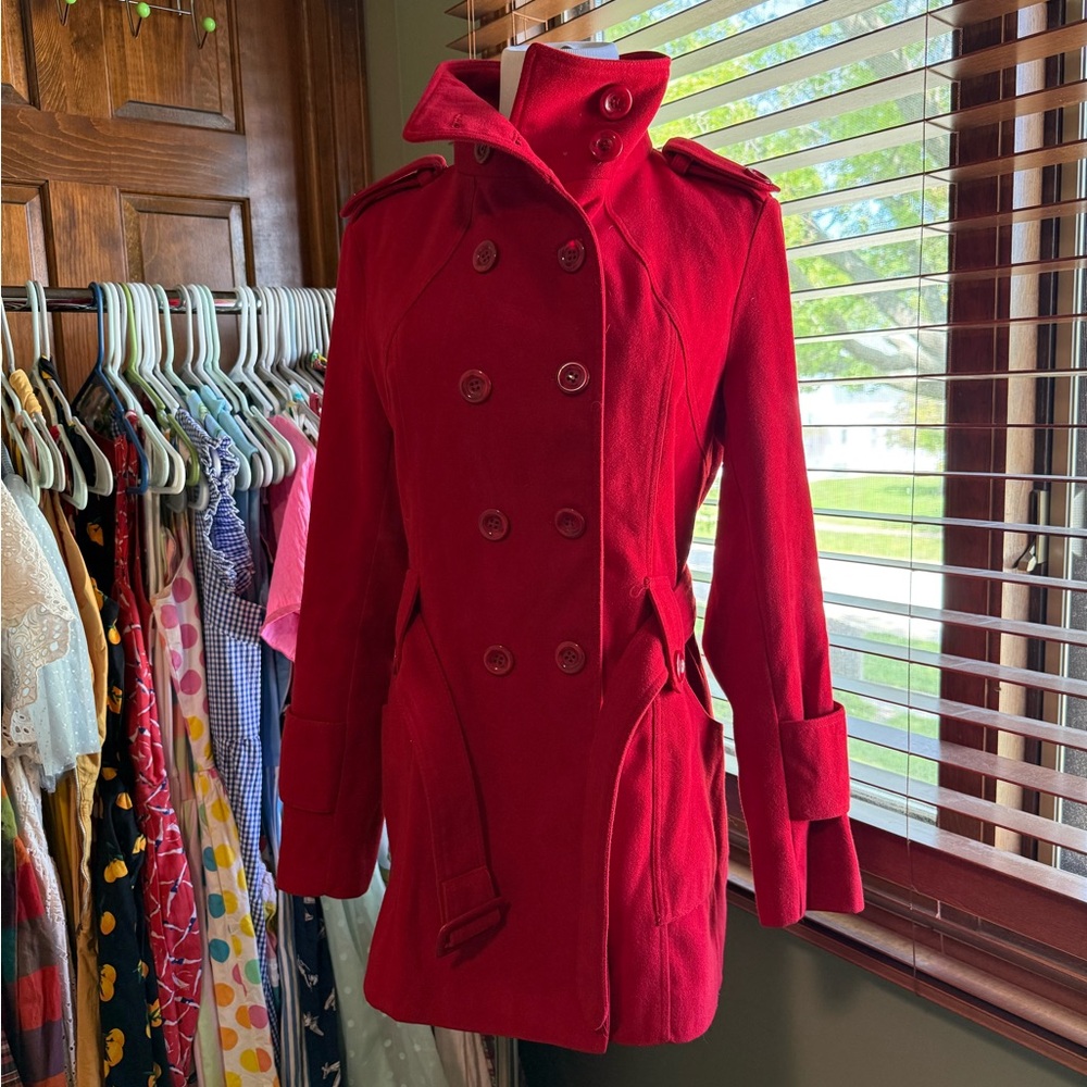 Red MaxMara Double-Breasted Women's Coat